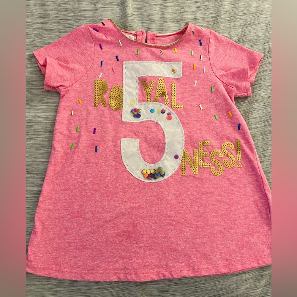Mud Pie 5th Birthday Shirt 5t